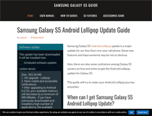 Tablet Screenshot of galaxys5guide.com